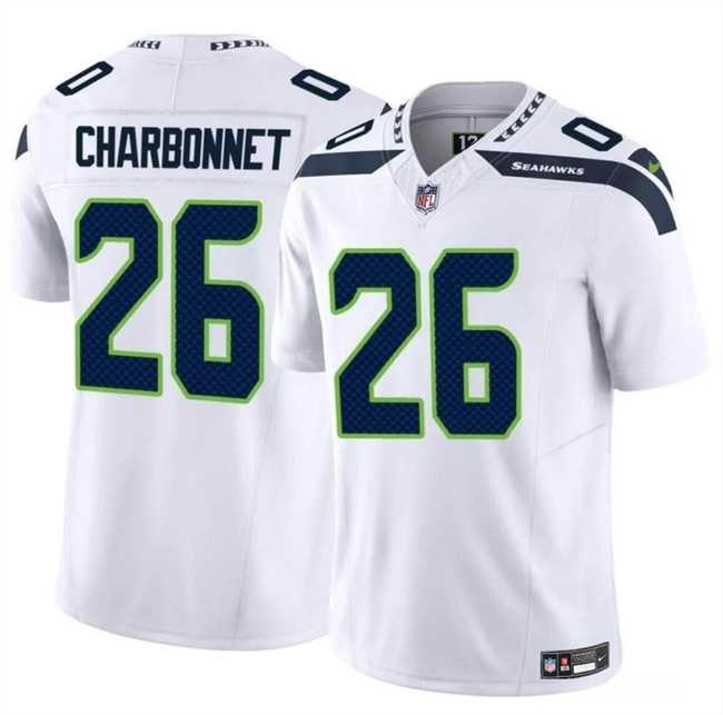 Men & Women & Youth Seattle Seahawks #26 Zach Charbonnet White 2024 F.U.S.E Vapor Limited Stitched Jersey